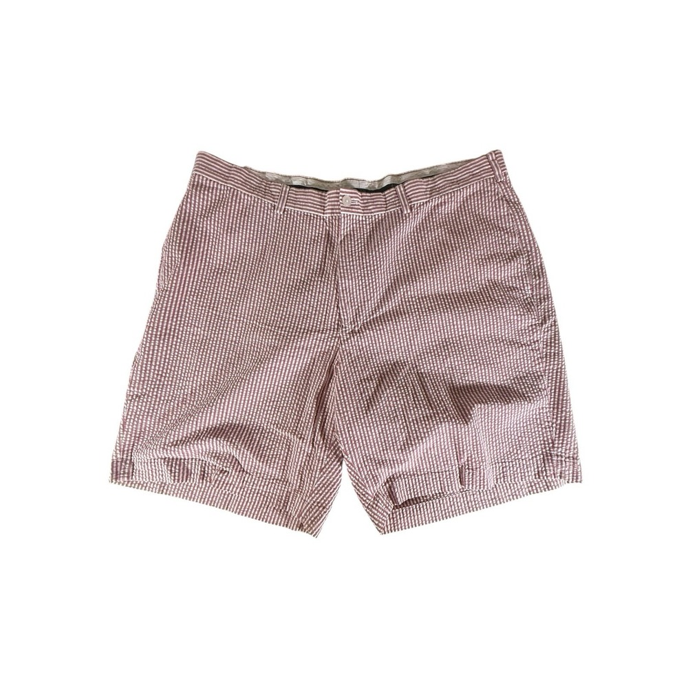 Brooks Brothers Shorts Adult Size 42 Pink White Striped Seersucker Chino Mens
